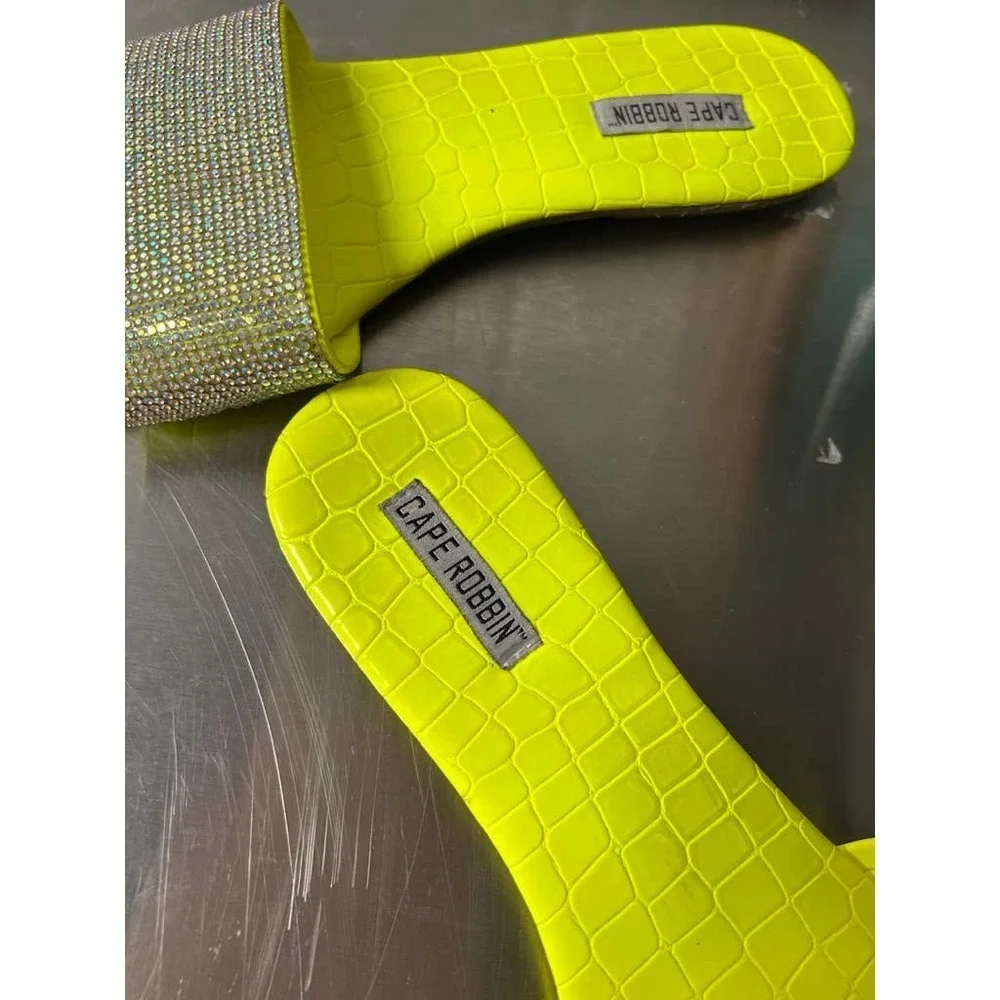 Cape Robbin Neon Rhinestone Sandals - Picture 3 of 7